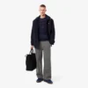 Pantalones de lana merina de corte holgado para hombre