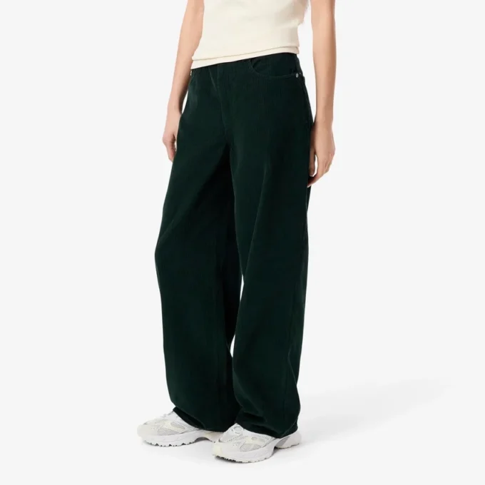 Pantalones de pana de pierna ancha para mujer
