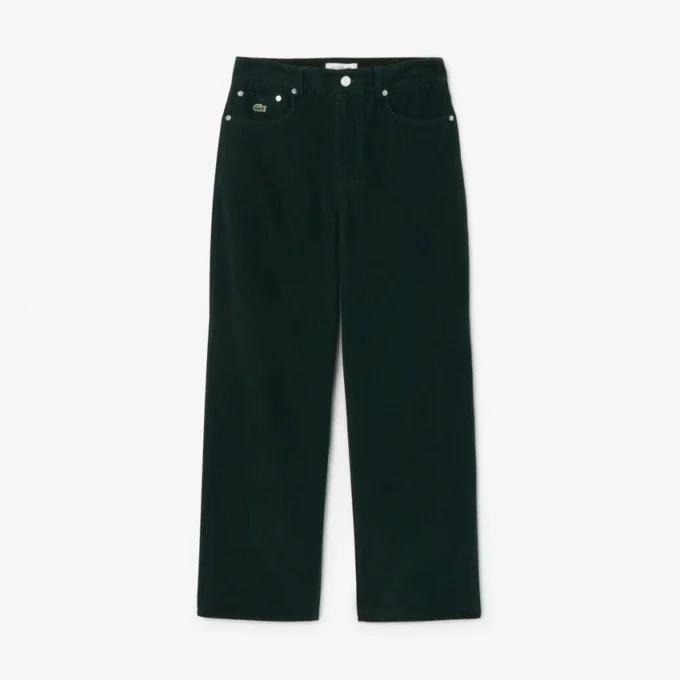 Pantalones de pana de pierna ancha para mujer