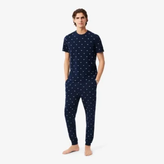 Pantalones de pijama de algodón estampados para hombre