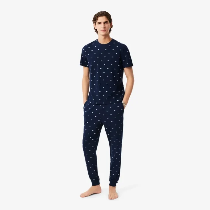 Pantalones de pijama de algodón estampados para hombre