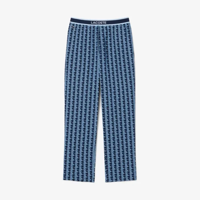 Pantalones de pijama de popelín con monograma para hombre