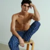 Pantalones de pijama de popelín con monograma para hombre