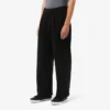 Pantalones de piqué con pliegues de corte holgado para hombre