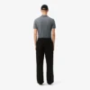 Pantalones de piqué con pliegues de corte holgado para hombre
