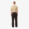 Pantalones de piqué con pliegues de corte holgado para hombre