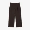 Pantalones de piqué con pliegues de corte holgado para hombre