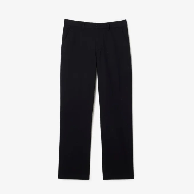 Pantalones de sarga de algodón de corte recto para hombre