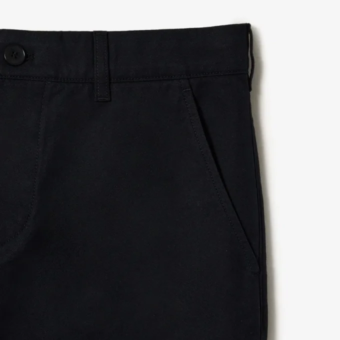 Pantalones de sarga de algodón de corte recto para hombre
