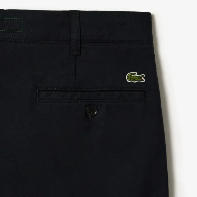 Pantalones de sarga de algodón de corte recto para hombre