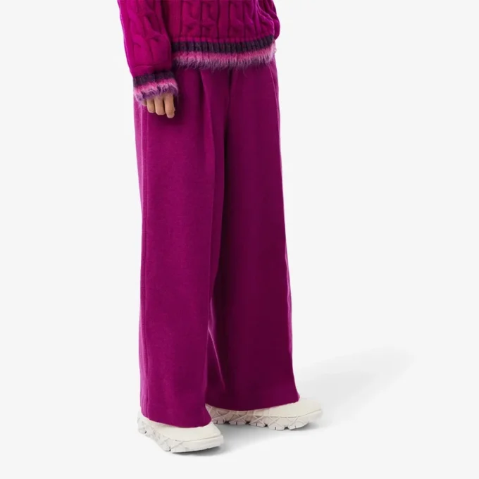 Pantalones de sarga de lana de corte ancho de la colección Runway