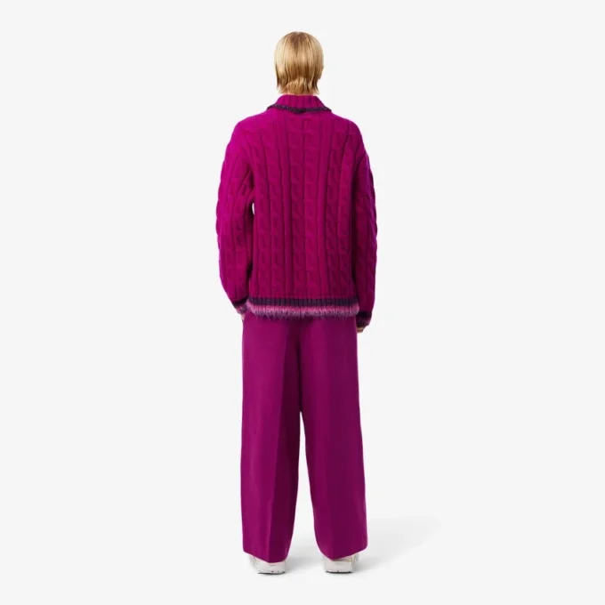 Pantalones de sarga de lana de corte ancho de la colección Runway