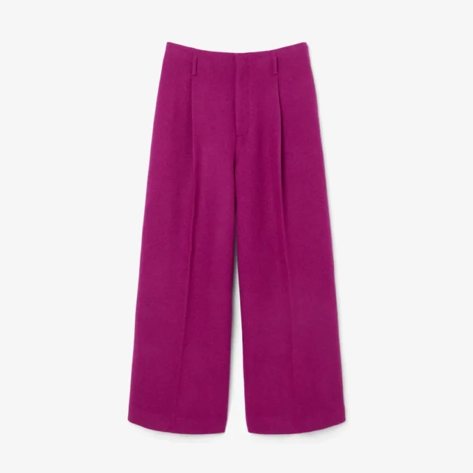 Pantalones de sarga de lana de corte ancho de la colección Runway