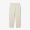 Pantalones de sarga de lino de corte regular para hombre