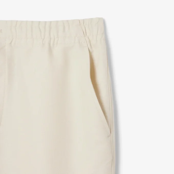 Pantalones de sarga de lino de corte regular para hombre