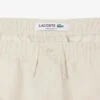 Pantalones de sarga de lino de corte regular para hombre