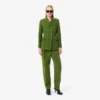 Pantalones de sastrería de lana con efecto slub y corte recto de la colección Runway