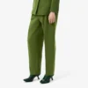 Pantalones de sastrería de lana con efecto slub y corte recto de la colección Runway