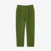Pantalones de sastrería de lana con efecto slub y corte recto de la colección Runway