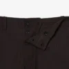 Pantalones de traje de algodón a rayas de corte recto