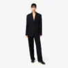 Pantalones de traje oversize de piqué fluido