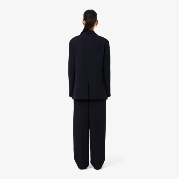 Pantalones de traje oversize de piqué fluido