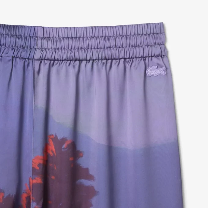 Pantalones oversize con estampado paisajístico para mujer