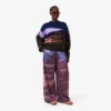 Pantalones oversize con estampado paisajístico para mujer