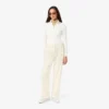 Pantalones oversize de franela plisados para mujer