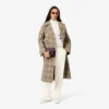 Pantalones oversize de franela plisados para mujer