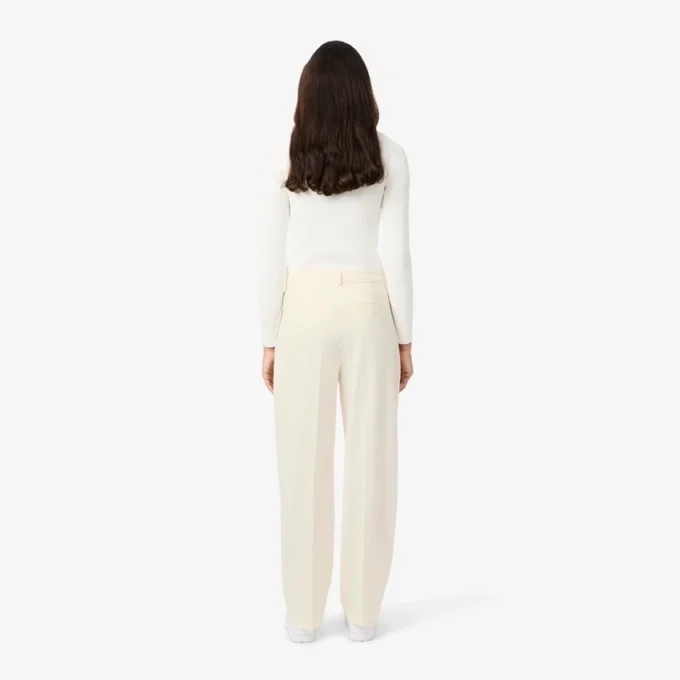 Pantalones oversize de franela plisados para mujer