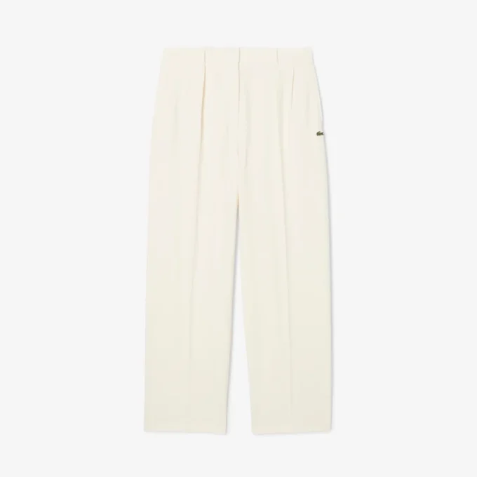 Pantalones oversize de franela plisados para mujer