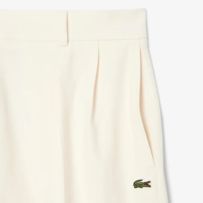 Pantalones oversize de franela plisados para mujer