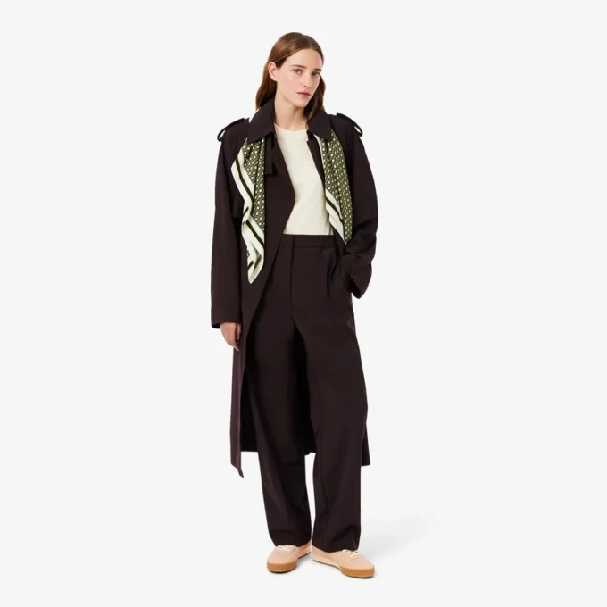 Pantalones oversize de mezcla de lana