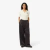 Pantalones oversize de satén con cintura elástica