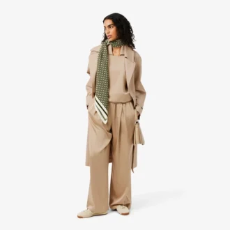Pantalones oversize de satén con cintura elástica