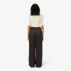 Pantalones oversize de satén con cintura elástica