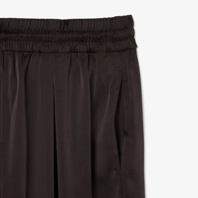 Pantalones oversize de satén con cintura elástica