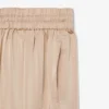 Pantalones oversize de satén con cintura elástica