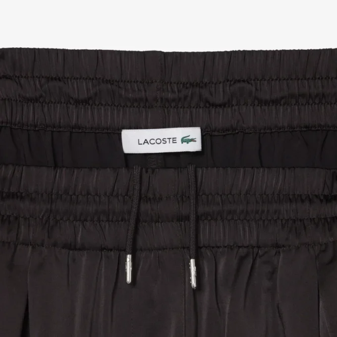 Pantalones oversize de satén con cintura elástica