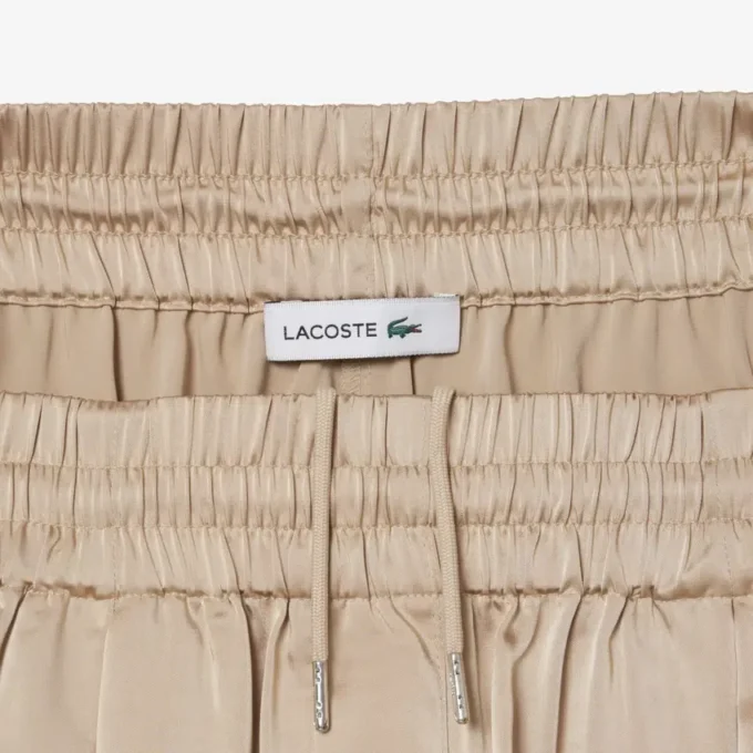 Pantalones oversize de satén con cintura elástica