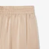 Pantalones oversize de satén con cintura elástica