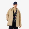 Parka con capucha repelente al agua de largo medio para hombre