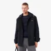 Parka con capucha repelente al agua de largo medio para hombre