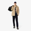 Parka con capucha repelente al agua de largo medio para hombre