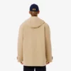 Parka con capucha repelente al agua de largo medio para hombre