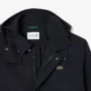 Parka con capucha repelente al agua de largo medio para hombre