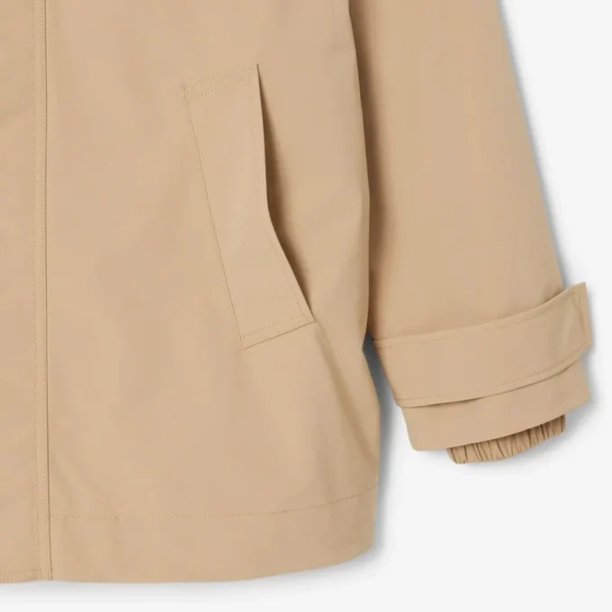 Parka con capucha repelente al agua de largo medio para hombre