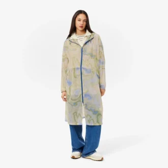 Parka larga oversize repelente al agua para mujer
