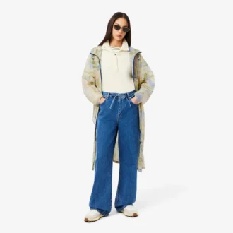 Parka larga oversize repelente al agua para mujer